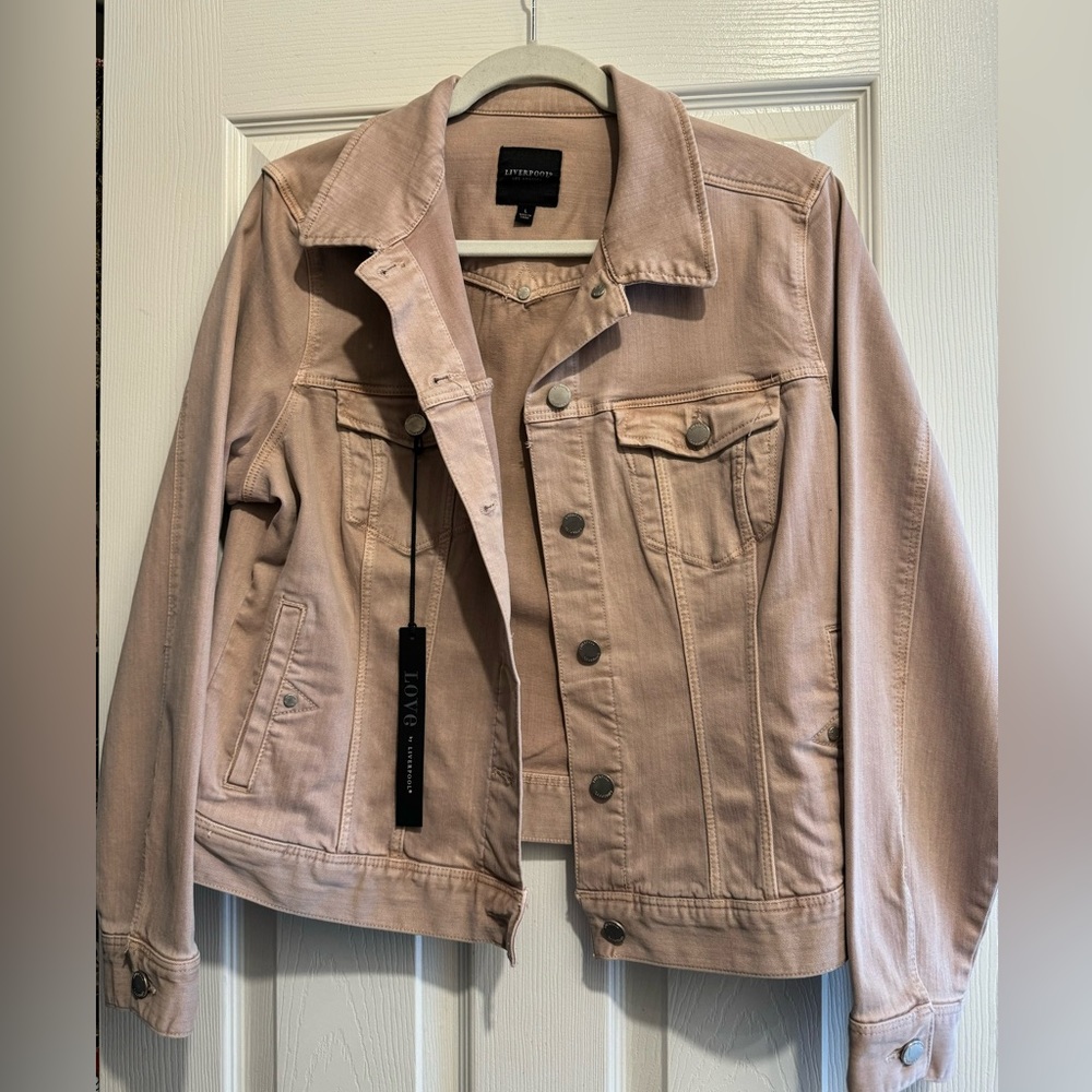 Love by Liverpool spring jacket. Blush colored.